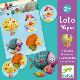 Djeco - Lernspiel: Lotto 4 seasons