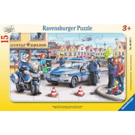 Ravensburger Puzzle - Rahmenpuzzle - Einsatz der Polizei, 15 Teile