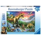 Ravensburger Puzzle - Bei den Dinosauriern, 100 Teile