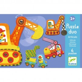 Djeco - Duo Puzzle: Articulo Véhicles