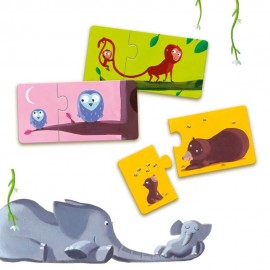 Djeco - Duo Puzzle: Mom and baby