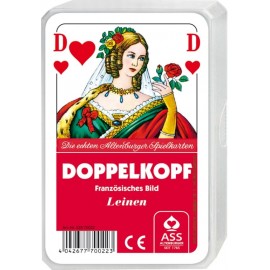 ASS Altenburger Spielkarten - Doppelkopf, französisches Bild (Leinenprägung) im Kunststoffetui