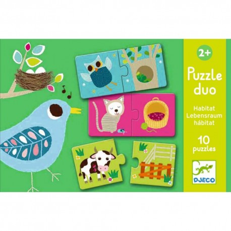 Djeco - Duo Puzzle: Habitat