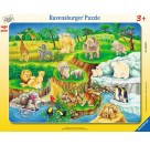 Ravensburger Puzzle - Rahmenpuzzle - Zoobesuch, 14 Teile