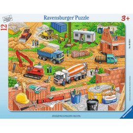 Ravensburger Puzzle - Rahmenpuzzle - Arbeit auf der Baustelle, 12 Teile