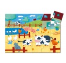 Djeco - Formenpuzzle: The cows on the farm - 24 pcs