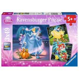 Ravensburger Puzzle - Schneewittchen, Aschenputtel, Arielle, 3x49 Teile