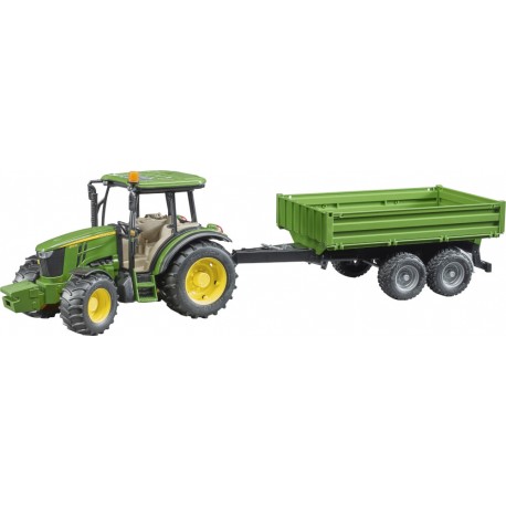 BRUDER - John Deere 5115M mit Bordwandanhänger