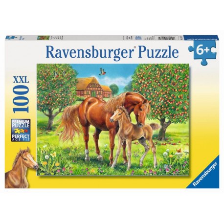 Ravensburger Puzzle - Pferdeglück auf der Wiese, 100 XXL-Teile