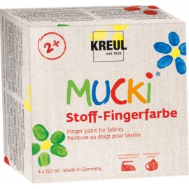 MUCKI Fingerfarbe Textil 4er Set