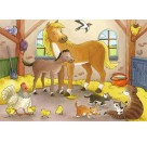 Ravensburger Puzzle - Glückliche Tierfamilien, 2 x 12 Teile
