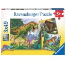 Ravensburger Puzzle - Herrscher der Urzeit, 3x49 Teile