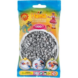 Hama - Bügelperlen im Beutel, ca 1000 Stck, Grau