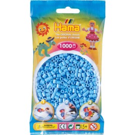 Hama - Perlenbeutel 1000 Stück pastell-blau