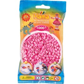 Hama - Perlenbeutel 1000 Stück pastell-pink