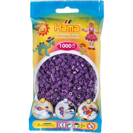 Hama - Perlenbeutel 1000 Stück lila