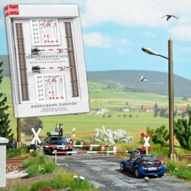 Busch Modellbahnzubehör - Motiv-Set: Der Bahnübergang für Nebenstrecken
