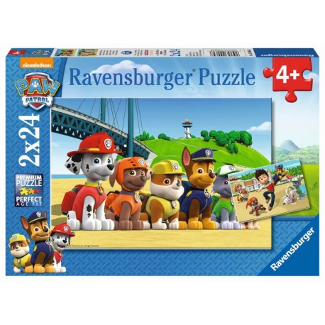 Ravensburger Puzzle - Heldenhafte Hunde, 2x24 Teile