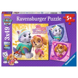 Ravensburger Puzzle - Paw Patrol - Bezaubernde Hundemädchen, 3x49 Teile