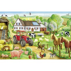 Schmidt Spiele - Puzzle - Fröhlicher Bauernhof, 100 Teile