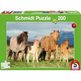 Schmidt Spiele - Puzzle - Pferdefamilie, 200 Teile