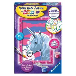 Ravensburger Spiel - Malen nach Zahlen mit Gitterramen - Einhorn