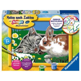 Ravensburger Spiel - Malen nach Zahlen Junior - Kätzchen und Häschen