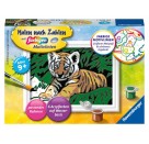 Ravensburger Spiel - Malen nach Zahlen mit farbigen Motivlinien - Süßer Tiger