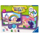 Ravensburger Spiel - Malen nach Zahlen Junior - Bunte Einhornwelt