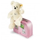 Steiff - Teddybären - Teddybären für Kinder - Lotte Teddybär im Koffer, weiß, 28cm