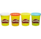 Hasbro - Play-Doh 4er Pack Grundfarben blau, gelb, rot, weiß