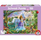 Schmidt Spiele Puzzle Prinzessin mit Einhorn und Schloss, 150 Teile