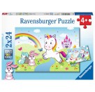 Ravensburger Spiel - Süße Pferdefotos, 2x24 Teile