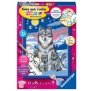 Ravensburger 277841 Malen nach Zahlen Serie E Süße Wolfsfamilie (Brilliant) D