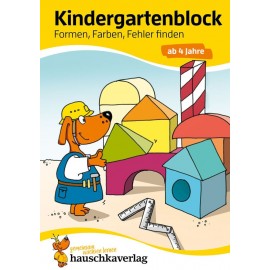 Kindergartenblock - Formen, Farben, Fehler finden ab 4 Jahre