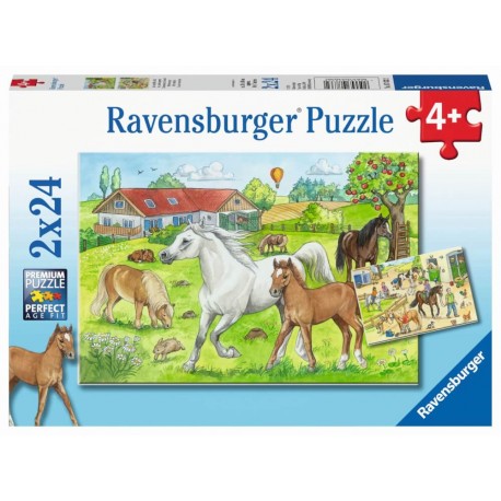 Ravensburger Puzzle - Auf dem Pferdehof, 24 Teile