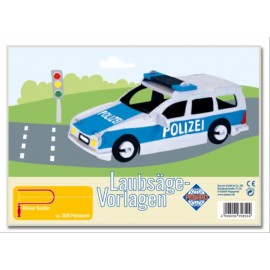 PEBARO Laubsägevorlage Polizeiauto 3D