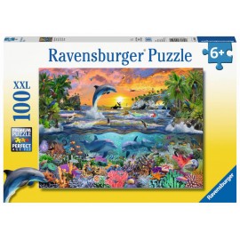 Ravensburger 109500 Puzzle Tropisches Paradies 100 Teile XXL