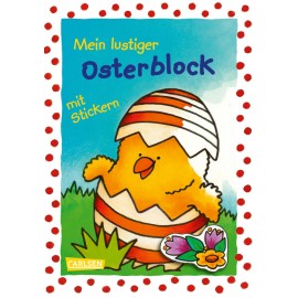 Mein lustiger Osterblock mit Stickern. Ab 4 Jahre.