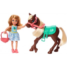 Mattel GHV78 Barbie Chelsea Puppe & Pony (blond)