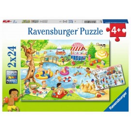 Ravensburger 05057 Puzzle Freizeit am See 2x20/2x24 Teile