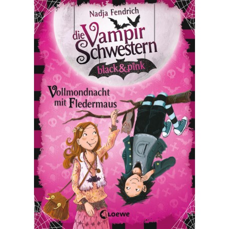 Loewe Die Vampirschwestern black & pink - Vollmondnacht mit Fledermaus