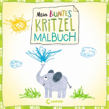 Loewe Mein buntes Kritzel-Malbuch (Elefant)