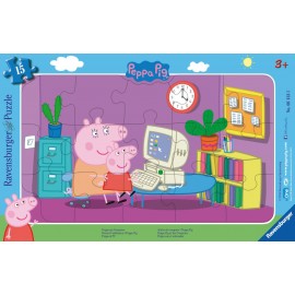 Ravensburger 06123 Puzzle: Peppa am Computer, 8-17 Teile