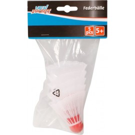 New Sports Federbälle, weiß, 5 Stück