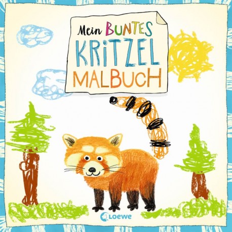 Loewe Mein buntes Kritzel-Malbuch (Roter Panda)