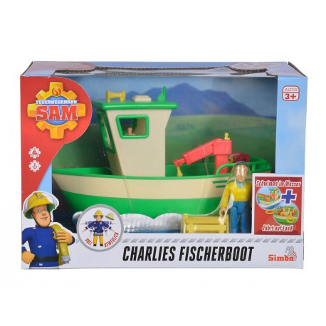 Sam Charlies Fischerboot mit Figur