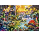 Schmidt Spiele Puzzle Dinosaurier, mit Add-on (Dinosaurier-Figuren-Set), 60 Teile