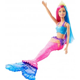 Mattel GJK08 Barbie Dreamtopia Meerjungfrau Puppe (pinkes und blaues Haar)