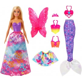 Mattel GJK40 Barbie Dreamtopia 3-in1-Fantasie Spielset (blond)